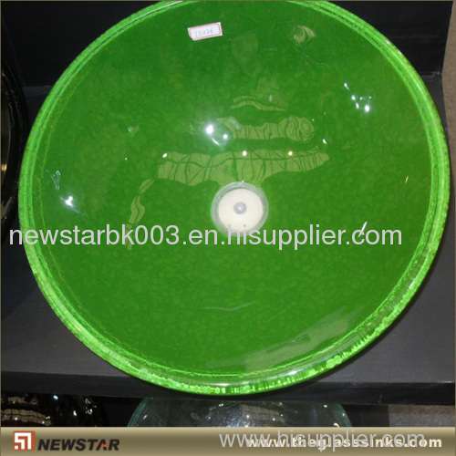 Green Painting Vessels (Tempered glass)