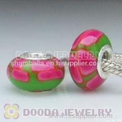 925 Sterling Silver Double Cores Charm Jewelry Polymer Clay Fimo Beads