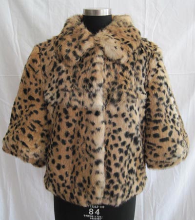 tongchem rabbit fur with leopard spot coat