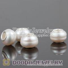 european Style Sterling Silver Core Helix Freshwater Pearl Beads Wholesale