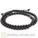 Black shamballa necklace