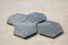 Hexagonal cast basalt tiles