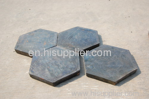 Hexagonal cast basalt tile