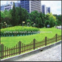 PVC Model steel fence in lawn