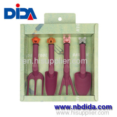 4PC PA garden fork and trowel tool sets
