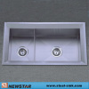 Double Bowls Hand Made Steel Kitchen Sink