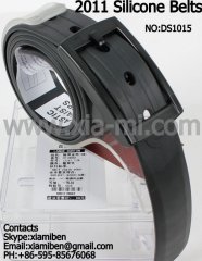 2011 colorful promotional sports silicone belts,plastic belts,rubber belts