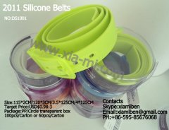 2011 colorful promotional sports silicone belts,plastic belts,rubber belts