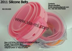 2011 colorful promotional sports silicone belts,plastic belts,rubber belts