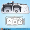 Stainless Steel Sink with Drainer Board