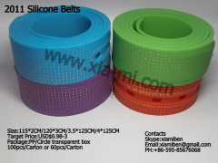 fashion colorful promotional sports silicone belts,plastic belts,rubber belts