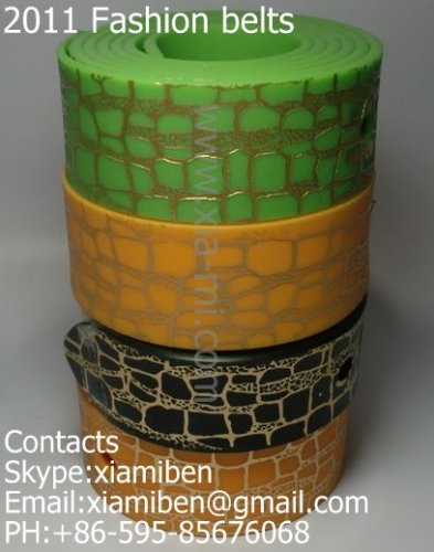 fashion colorful promotional sports silicone belts,plastic belts,rubber belts