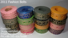 fashion colorful promotional sports silicone belts,plastic belts,rubber belts