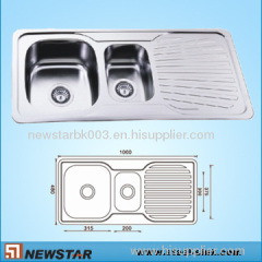 Double Basins European Standard Steel Sink