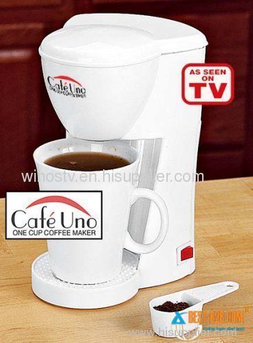 white One Cup Coffee Maker