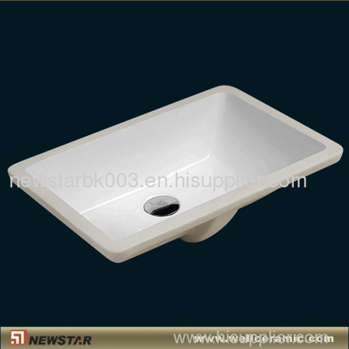 Rectangle White Ceramic Basin