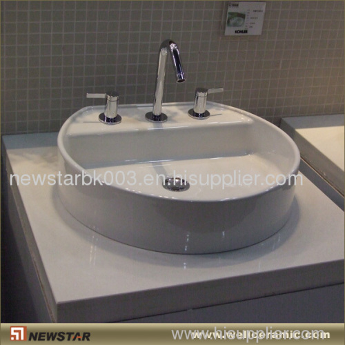 Bath Ceramic Basin above Vanity Top