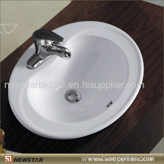 Top mounting Porcelain China Sanitaryware