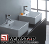 Square White Ceramic Basin