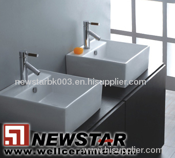 Square White Ceramic Basin