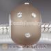 Silver european Frosted Glass Bead