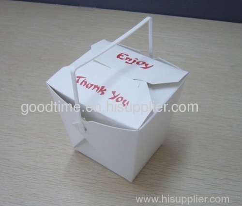 takeaway white fast food packaging box