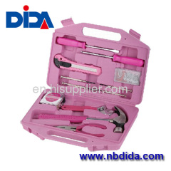 12PCS carbon steel Pretty Pink Tools Set for ladies