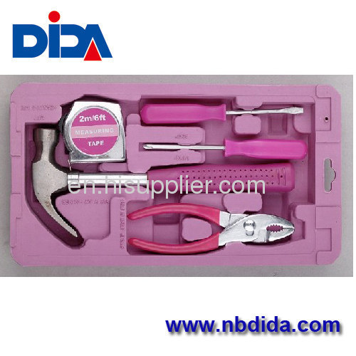 6pcs Carbon steel commonly ladies pink tool set