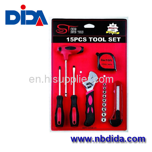 15 pcs carbon steel house and hand tool set