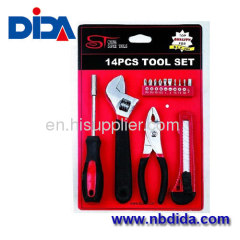 14pcs ratchet screwdriver and driver bits tool set