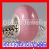 Pink Cat Eye Lampwork Glass Beads with Alloy Double Core fit european Largehole Jewelry Bracelet