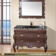 Antique Design Wooden Cabinet with handcraft mirrors