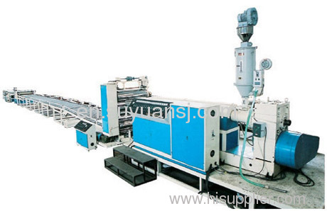 Wood and plastic plate production line