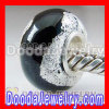 european Style 925 Sterling Silver Foil Glass Beads With 925 Sterling Silver Core