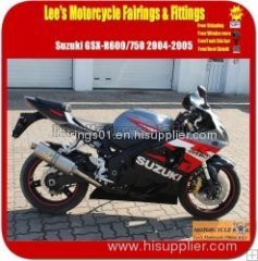 Suzuki GSX-R600/R750 2004-2005 Silver ,Red and BlackSport Bike Body Kits