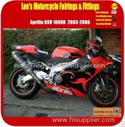 Aprilia RSV 1000R 2003-2006 Leopard Red Motorcycle Fairings