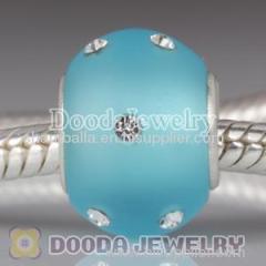 european Frosted Glass Bead with Austrian crystal wholesale