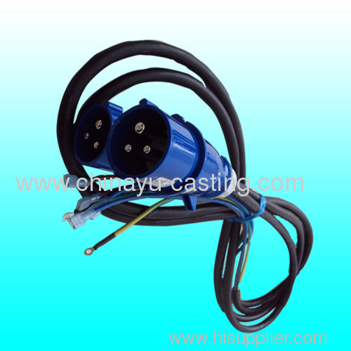 Industrial plug with VDE cables