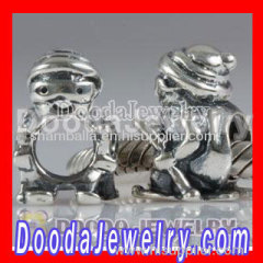 925 Sterling Silver Slider Bead in Skiing For 2011 christmas Day Fit European Largehole Jewelry