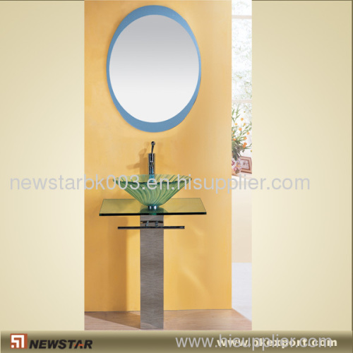 Bathroom Glass Pedestal