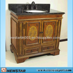 Solid wooden Vanity With Grantie Vanity Tops