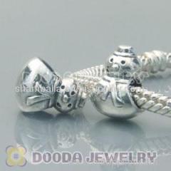 925 Sterling Silver Xmas Snowman Beads and Charms For 2011 Christmas Day
