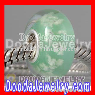 european glass charms green
