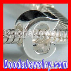 wholesale european silver letter beads