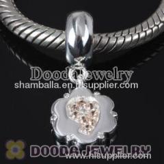 european Style Digit Charms Dangle Number 9 Bead with CZ Stone