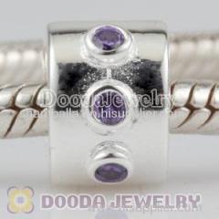 925 Sterling SIlver european Style Clip Beads with CZ Stone Fit european Jewellery