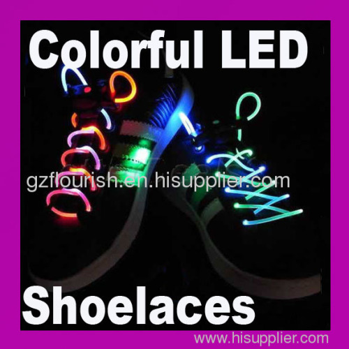 Multi-color LED shoe shoelaces flash glow stick