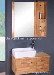 solid wood bathroom cabinet