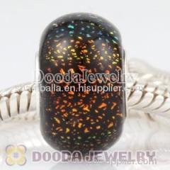 925 Sterling Silver Core Dichroic Glass Beads european Compatible