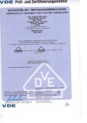 VDE approved plug insert for power cord